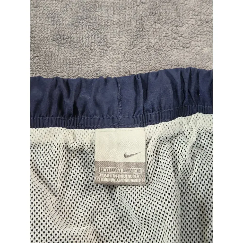 Nike Shorts Mens Sz XL Blue Athletic Colorblock Elastic Waist Pockets Y2K C36-13